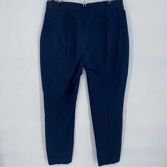 Everlane The Curvy Side-Zip Stretch Cotton Pant Navy Blue Capsule Wardrobe 10 - Picture 5 of 10